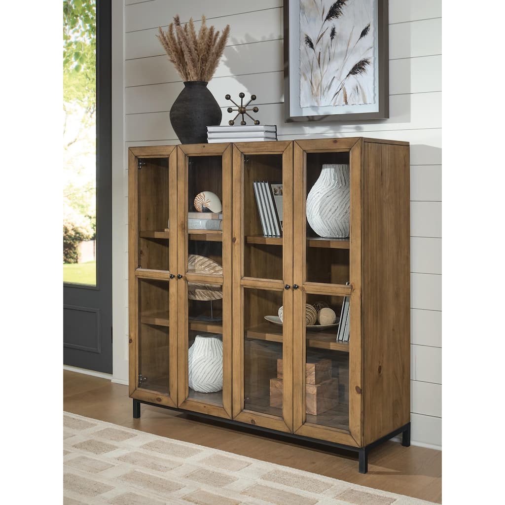 Signature Design by Ashley Wrenridge Brown Accent Cabinet - 48" W x 15.88" D x 50.13" H
