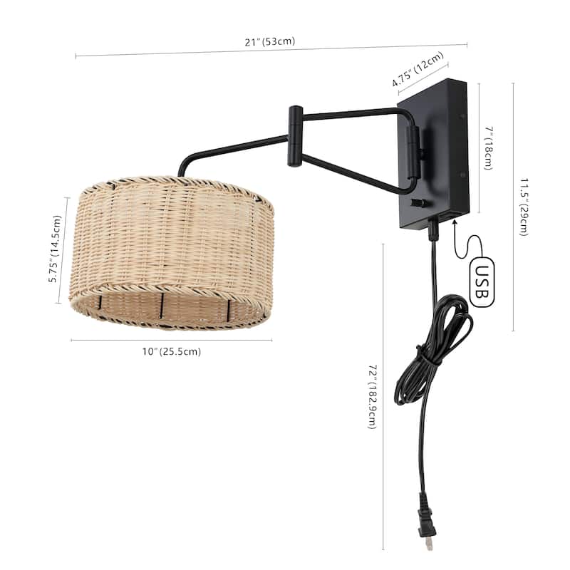 SAFAVIEH Lighting Liebgard Wall Sconce (Set of 2) - 10" W x 21" D x 12" H - 10Wx21Dx12H