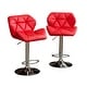 preview thumbnail 31 of 54, Roundhill Furniture Glasgow Height-adjustable Tufted Faux Leather Bar Stools (Set of 2)