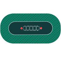 Costway 71''x36'' Portable Poker Mat Rubber Foam Table Top Layout 8 Players w/Carrying Bag