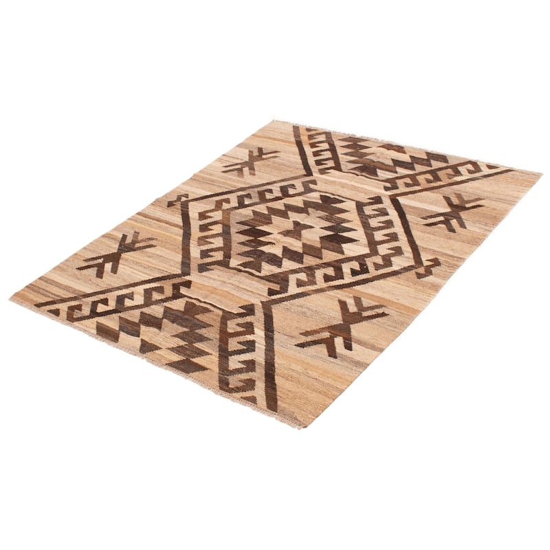 Sivas Tan Kilim 5'5" x 6'6" - 5'5 x 6'6