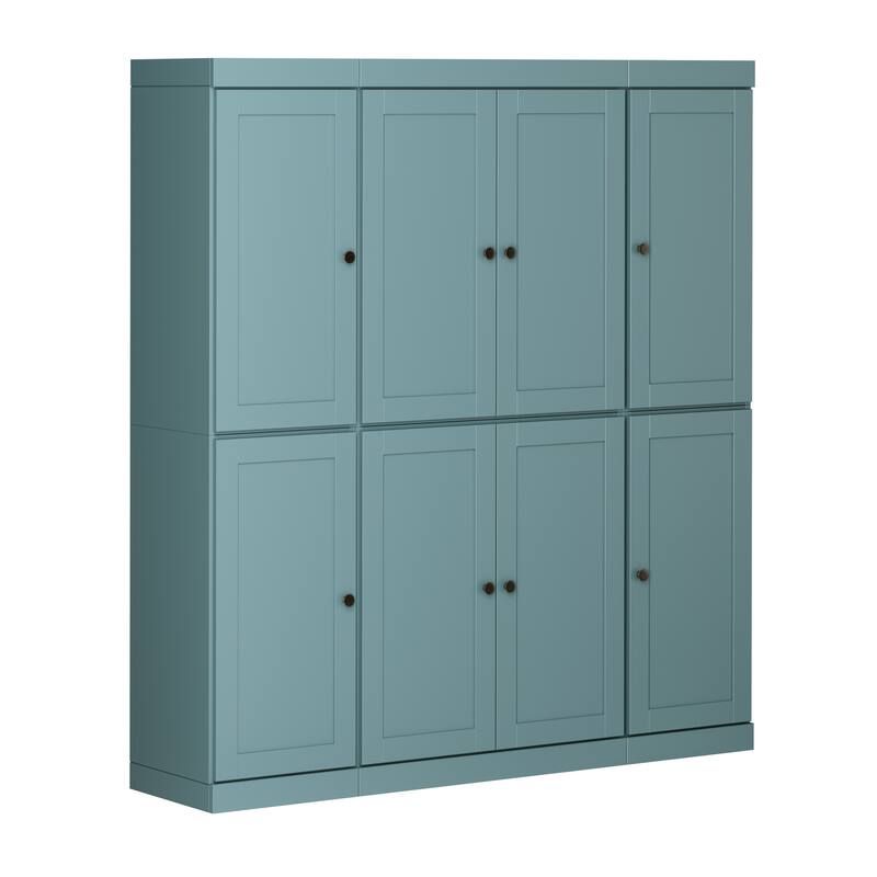 Palace Imports 100% Solid Wood 65" Pantry Cabinet with Shaker Doors and Adjustable Shelves