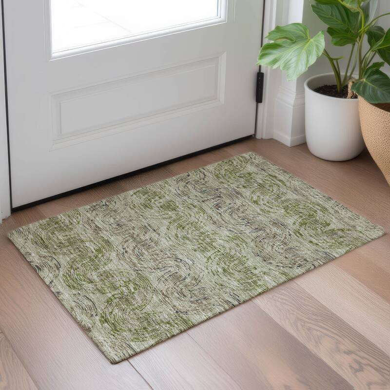 Machine Washable Indoor/ Outdoor Modern Ari Chantille Rug