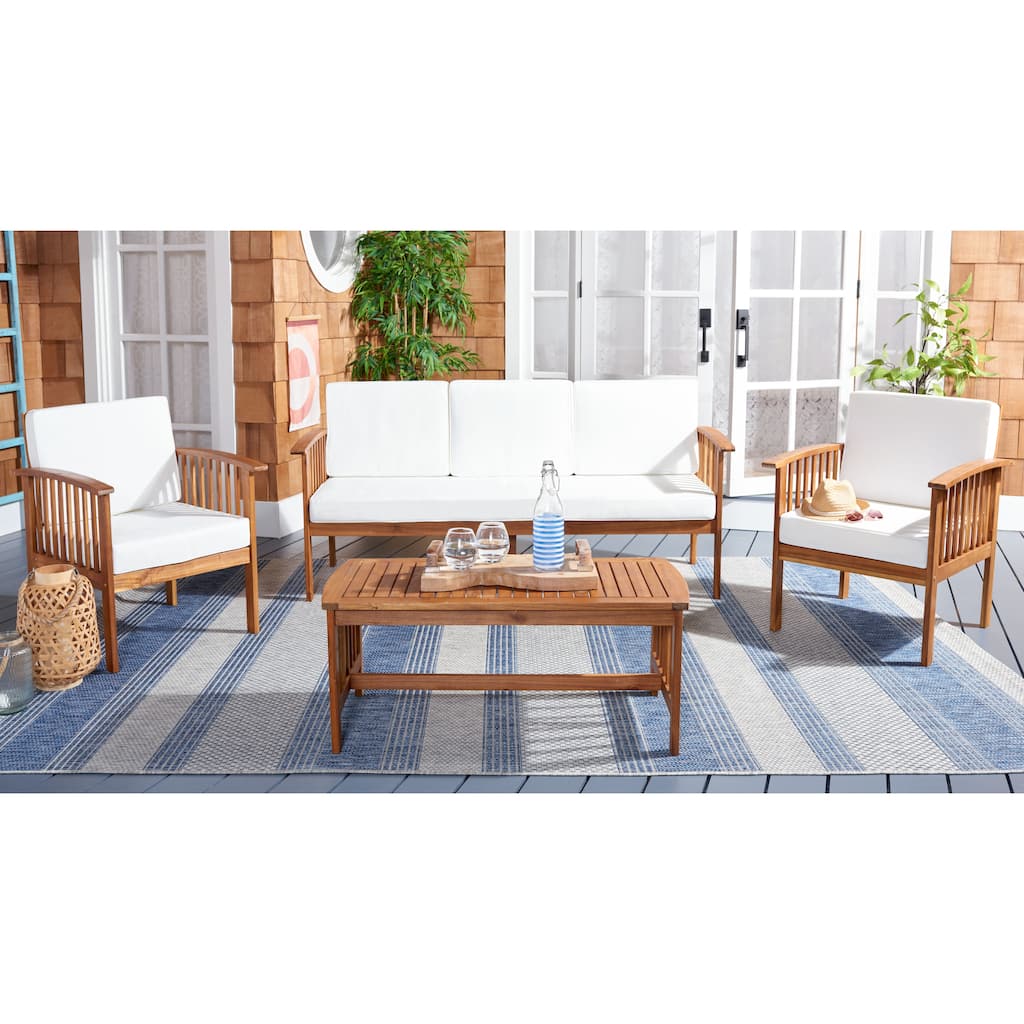 SAFAVIEH Outdoor Galilea 5-Piece Living Set - 27W x 33D x 69H