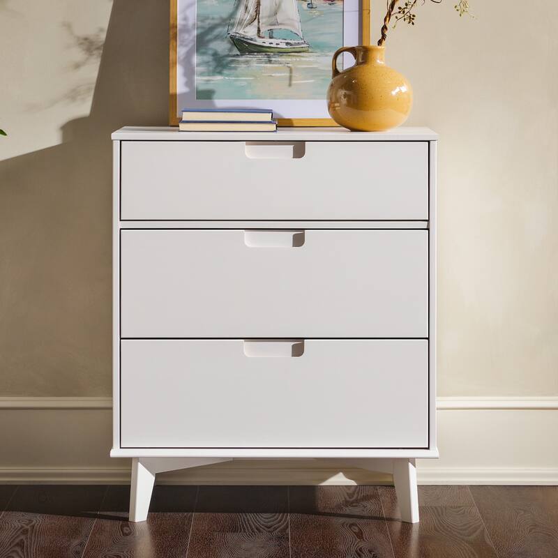 Middlebrook Mid-Century Solid Pine 3-Drawer Storage Chest