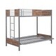 preview thumbnail 5 of 7, 3-in-1 Twin-Over-Futon Bunk Bed, Metal Futon Bunk Bed Frame with Ladder and Guardrails