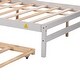 preview thumbnail 25 of 25, Full Size L-shaped Platform Beds with Drawers Linked with Built-in Rectangle Table and Twin Size Trundle.