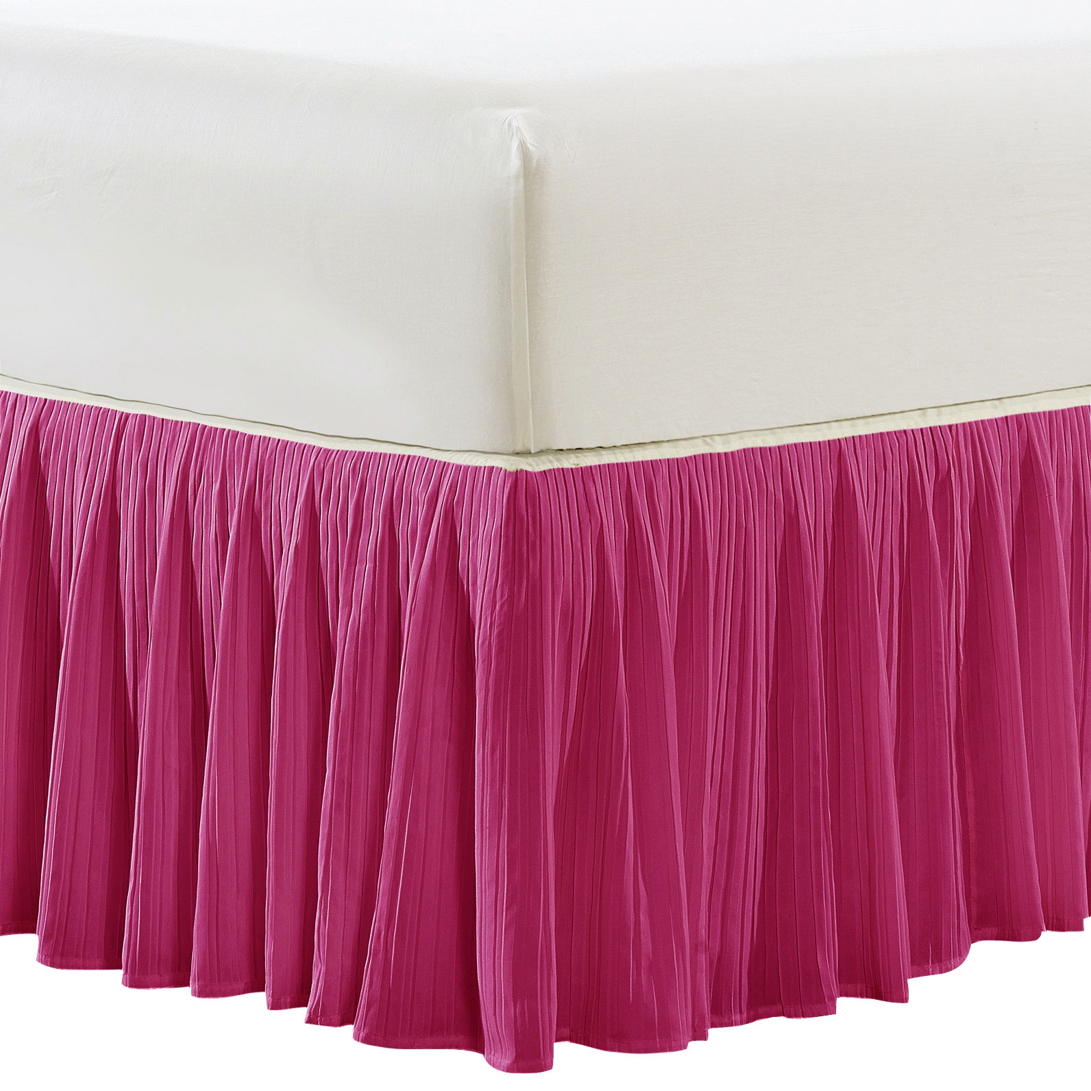 Hot pink bed skirt twin store