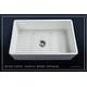 preview thumbnail 6 of 17, Fossil Blu 30-Inch SOLID Fireclay Farmhouse Sink in White, Stainless Steel Accessories, Flat Front - 30 x 20 x 10
