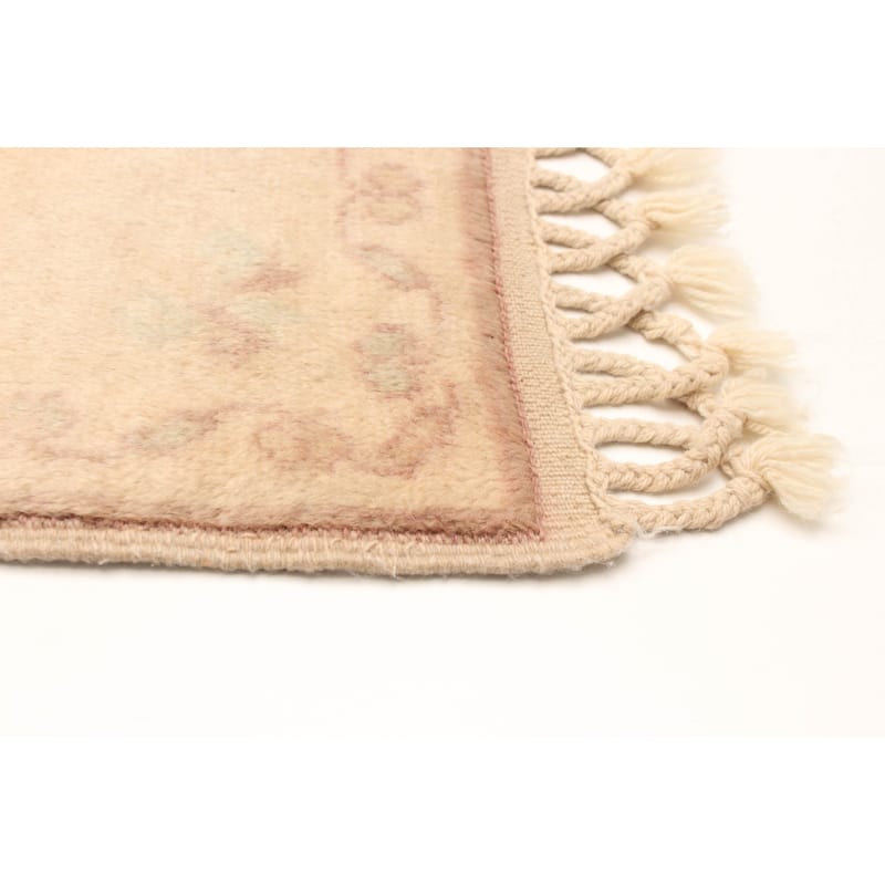 ECARPETGALLERY Hand-knotted Color Transition Cream Wool Rug - 2'10 x 9'2