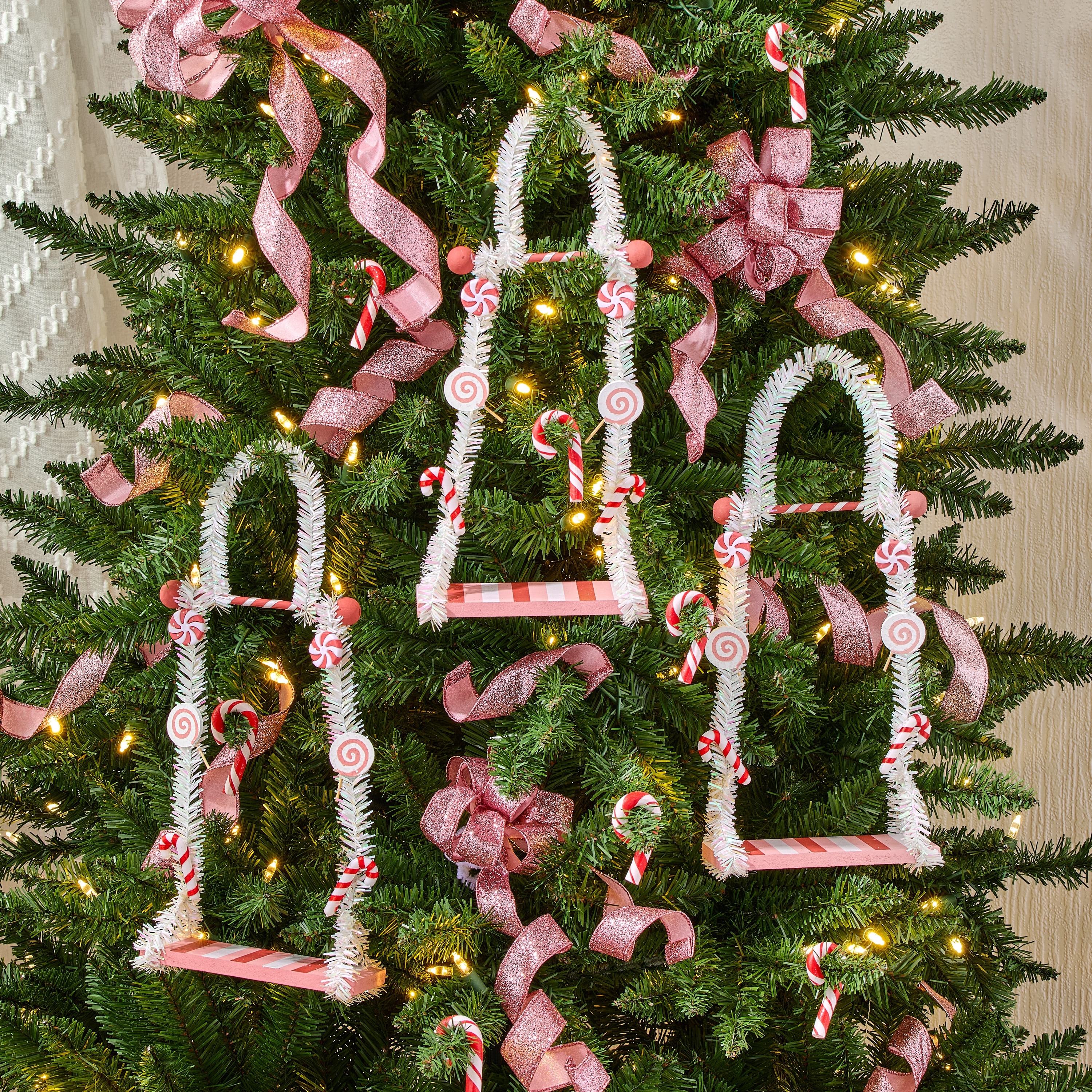 13" MDF Candy Swing Ornament Set of 3