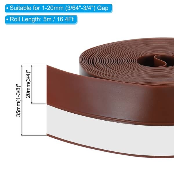 MDHAND 2 Pack 2/1 Roll Weather Stripping Silicone Seal Strip,5M