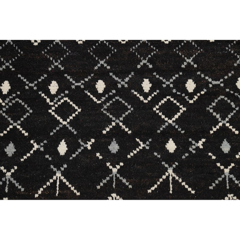 Vegetable Dye Modern Moroccan Berber Oriental Area Rug Wool Handmade - 4'6" x 6'11"