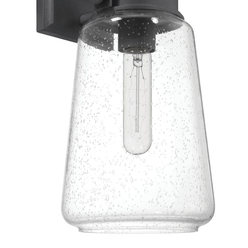 Gage Seedy Glass and Metal Wall Mounted Outdoor Light - 7.1"L x 6.5"W x 14.5"H