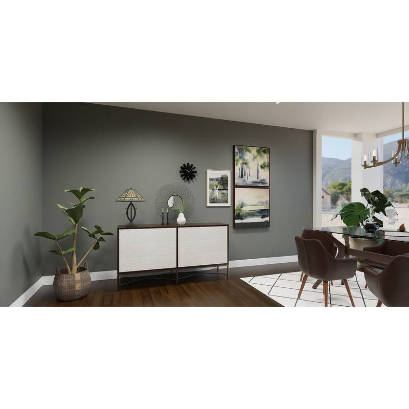 James 2-Light Matte Black Table Lamp