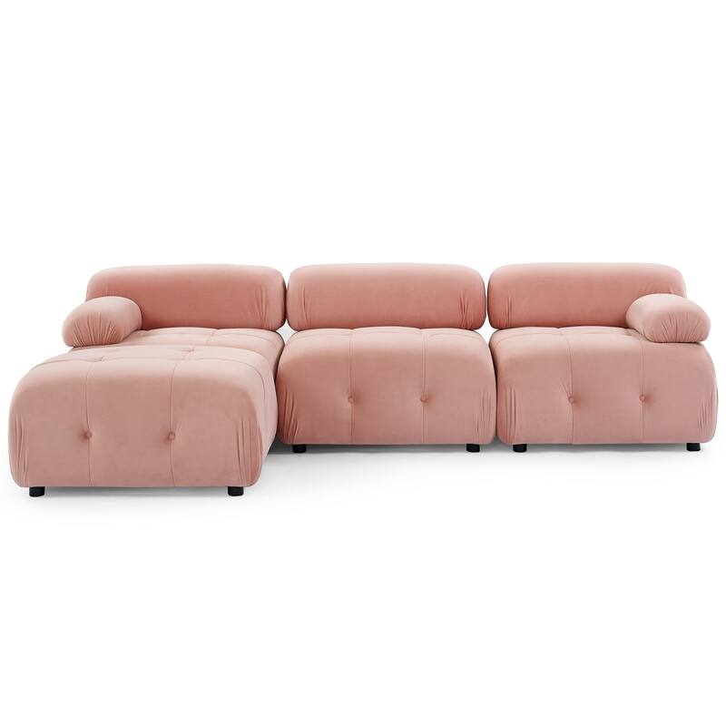 Modular Sectional Sofa L Shaped Couch with Reversible Ottoman