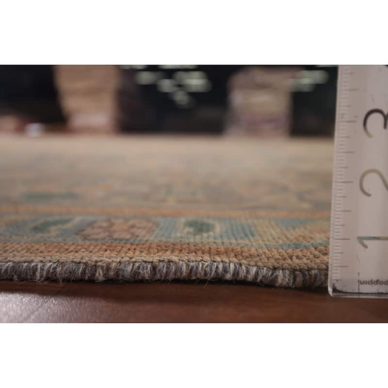 Geometric Tabriz Persian Vintage Rug Hand-Knotted Wool Carpet - 9'6"x 13'2"