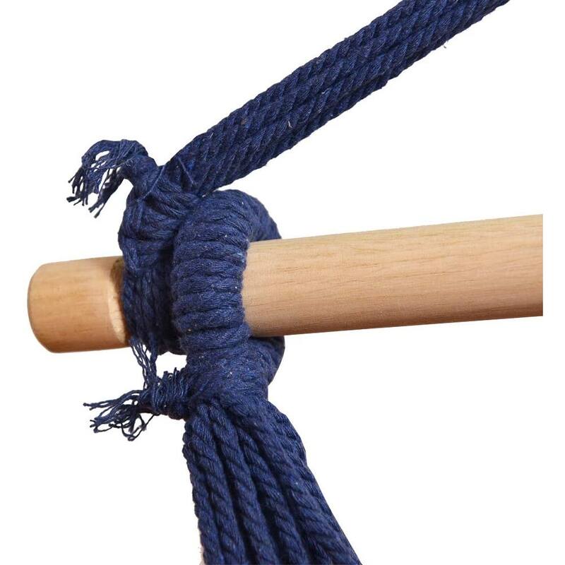Cotton Hanging Hammock Chair Large Hanging Rope Seat with 2 Cushions