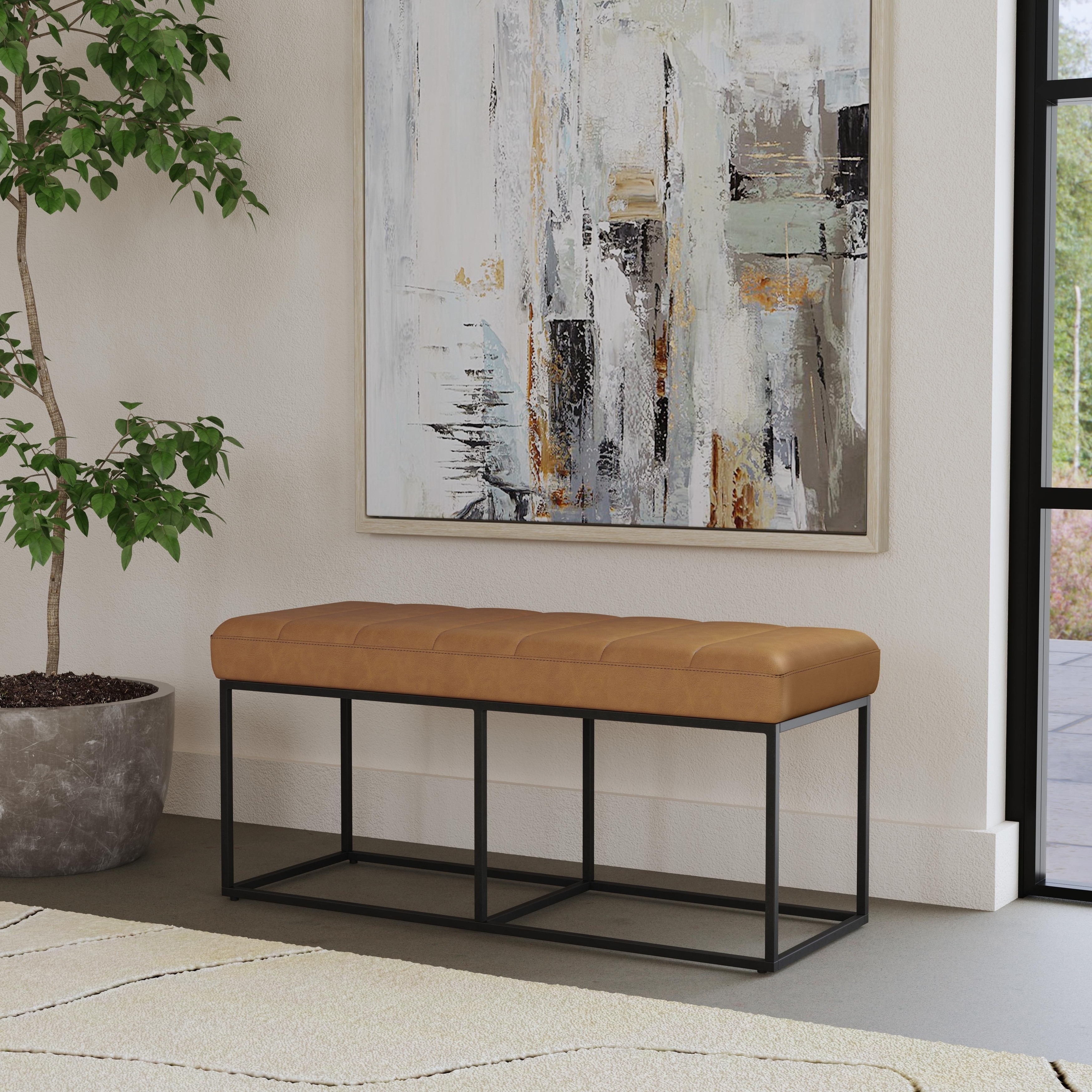 HomePop Theodore Bench - On Sale - Overstock - 40033159
