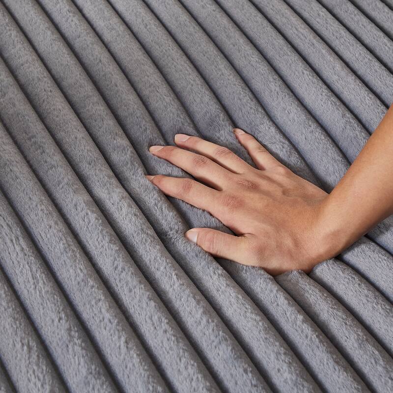 Oversized Modular Sectional Lounge Chaise, Corduroy Upholstered Boneless Sleeper Sofa, Reclining Loveseat Chair with 4 Pillows