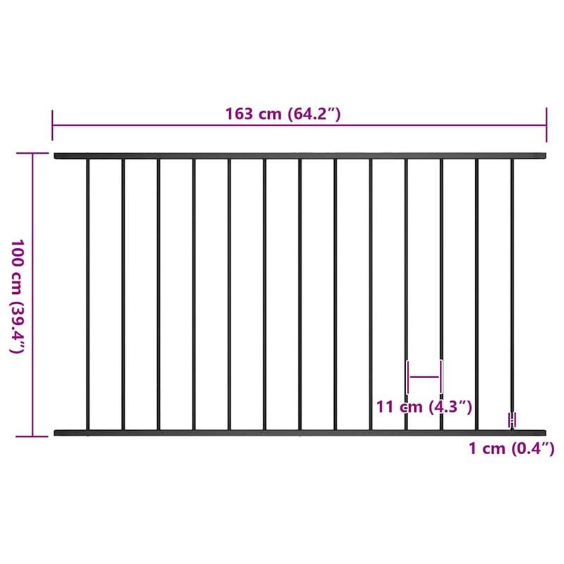 vidaXL Fence Panel Powder-coated Steel