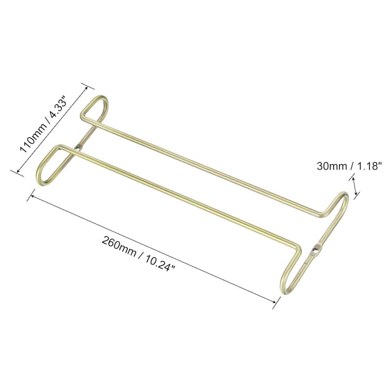 10.24 Inch Wine Glass Holder, Stainless Steel Wine Glass Rack - Champagne - 1pcs