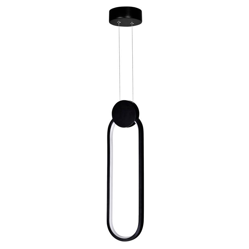 Pulley Integrated LED 4in Black Mini Pendant
