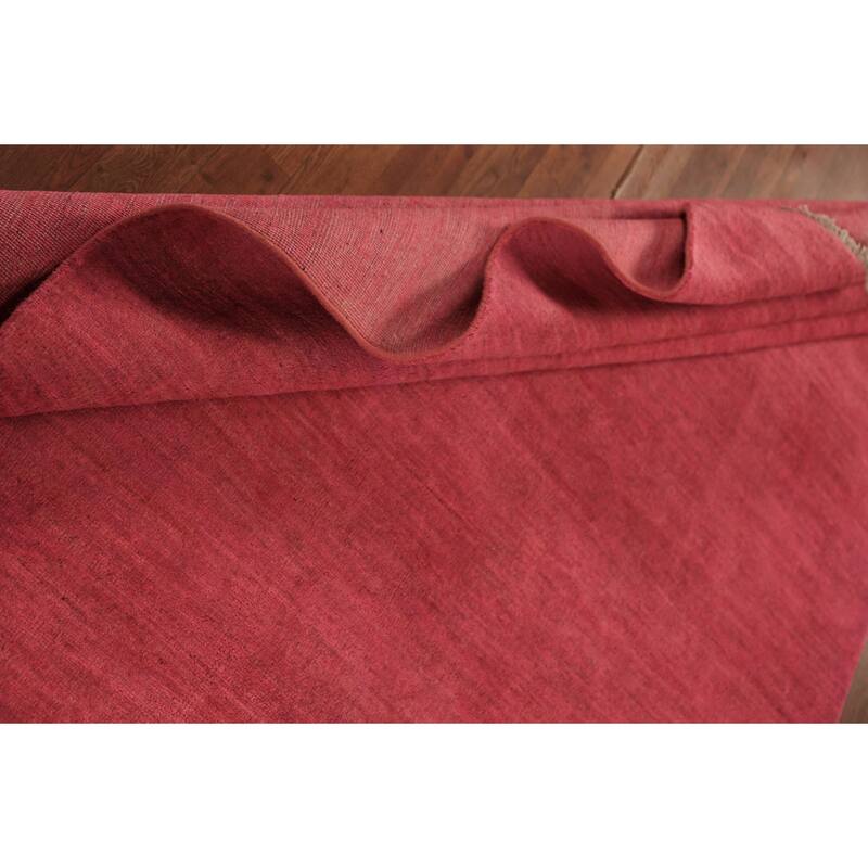 Pink Modern Gabbeh Oriental Area Rug Handmade Tribal Wool Carpet - 5'6" x 7'10"