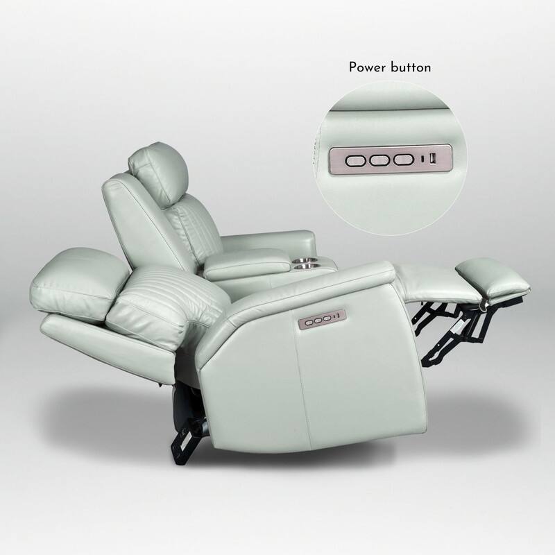 73'' Leather Zero Gravity Power Reclining Loveseat with Power Headrest and Power Lumbar,USB&USB-C Port