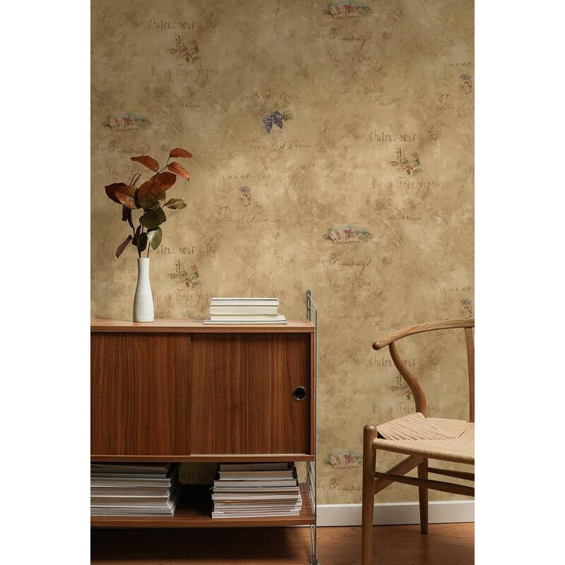 Seabrook Designs Chantilly Chateau Unpasted Wallpaper
