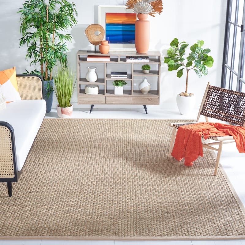 SAFAVIEH Natural Fiber Marina Basketweave Seagrass Rug