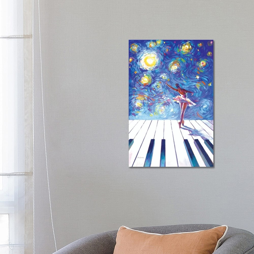 iCanvas "Van Gogh's Ballerina Reaching For The Stars" by Leon Devenice Canvas Print