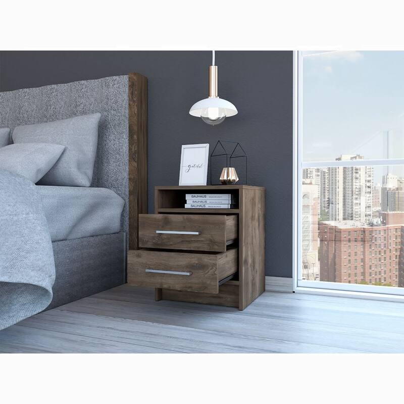 Superior Top Nightstand with Two Drawers
