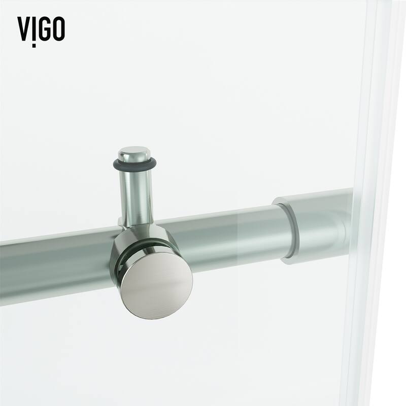 VIGO Elan Hart 56" to 60" W x 66" H Frameless Sliding Tub Door