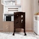 preview thumbnail 37 of 61, Kids Wooden Kitchen Step Stool with Safety Rails and Anti-Slip Mat, Kids Countertop Step Stools for Kids