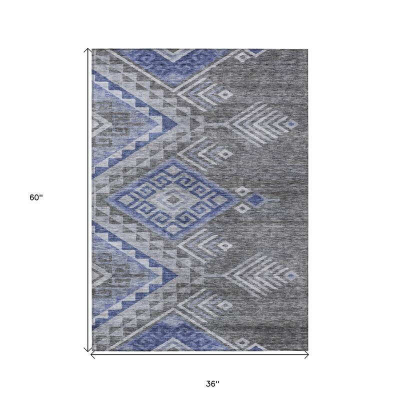 HomeRoots Southwestern Transitional Rectangle Outdoor Rug