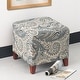 preview thumbnail 24 of 53, Adeco Simple British Style Passionate Cube Ottoman Footstool Floral