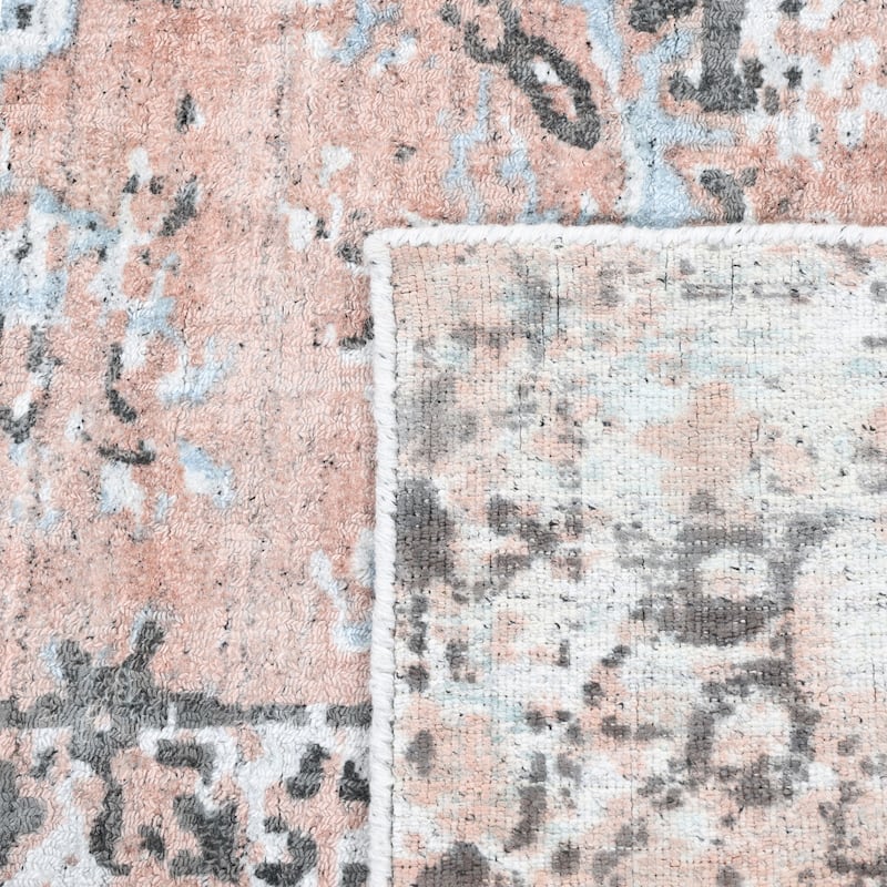 Overton Handmade Modern Contemporary Floral Area Rug