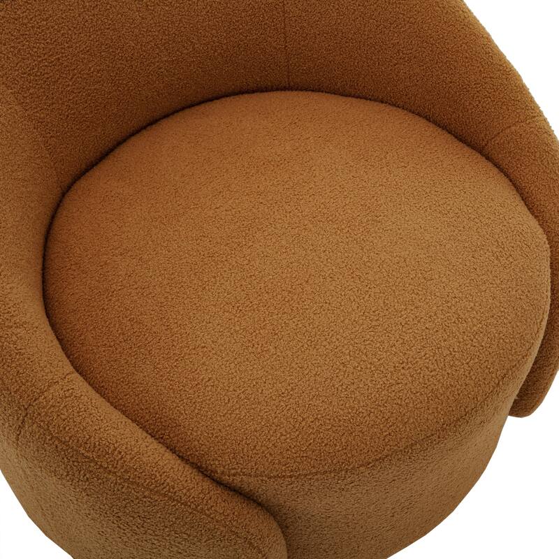Modern Upholstered Swivel Barrel Chair Accent Lounge Chair
