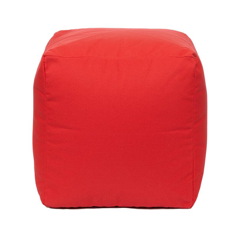 Gouchee Home Cube Soleil Outdoor/Indoor Ottoman - Red