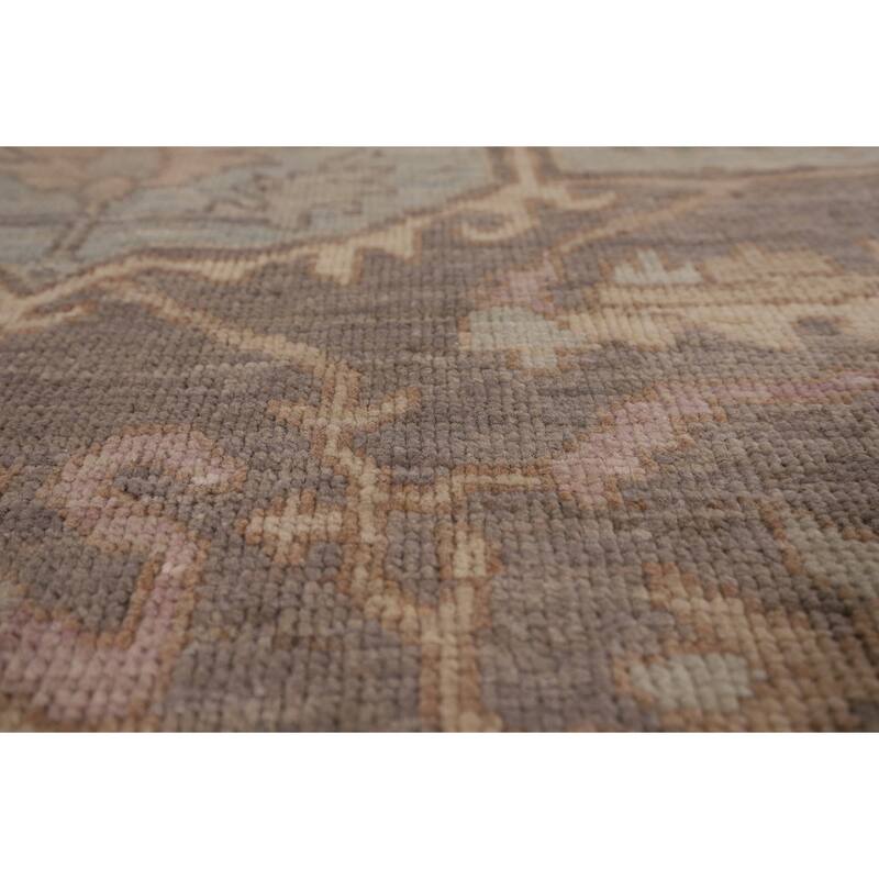 Oushak Turkish Area Rug Hand-Knotted Vegetable Dye Wool Carpet - 8'4" x 10'4"