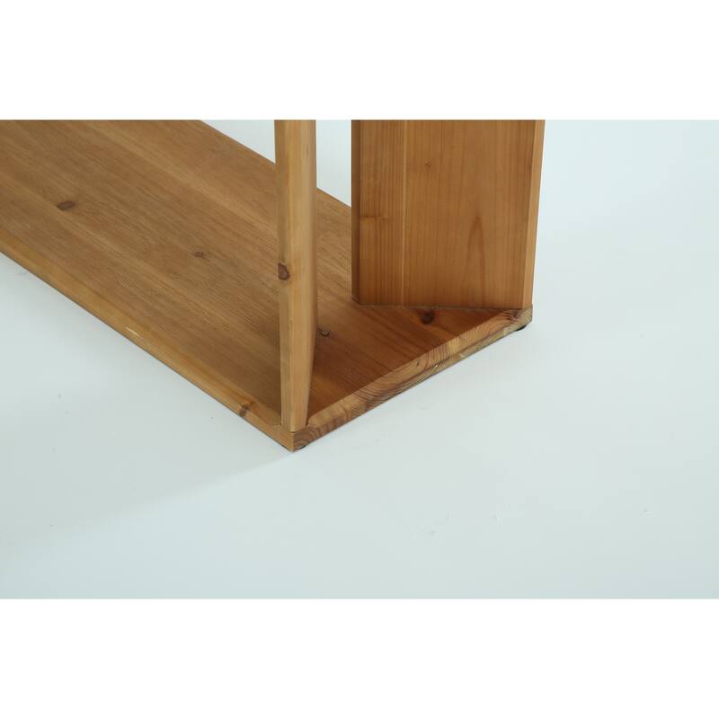 2 Tier Solid Wood Console Table for Living Room