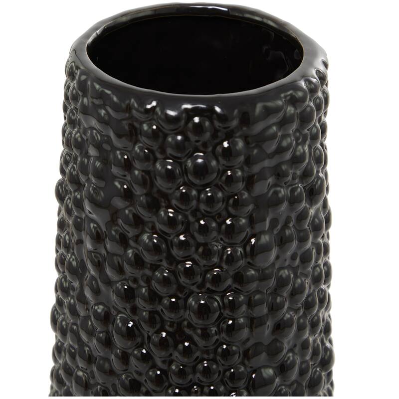 Minimalist Ceramic Modern Tall Vase with Bubble Texture - Silver, Black, Gold, White