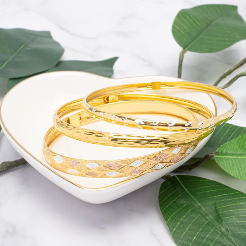 Victoria Townsend Gold over Sterling Silver Smooth Bangle