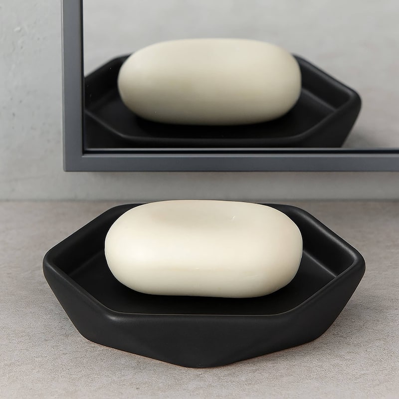 Diamond Bath Set Accessories White or Black