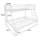 preview thumbnail 5 of 5, Industrial Modern Style Twin over Full Metal Heavy Duty Bunk Bed, Easy Assembly with Enhanced Upper-Level Guardrail, White