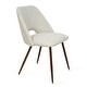 Upholstered Modern Cutout Back Dining Chair with Walnut Leg（Set of 4 ...