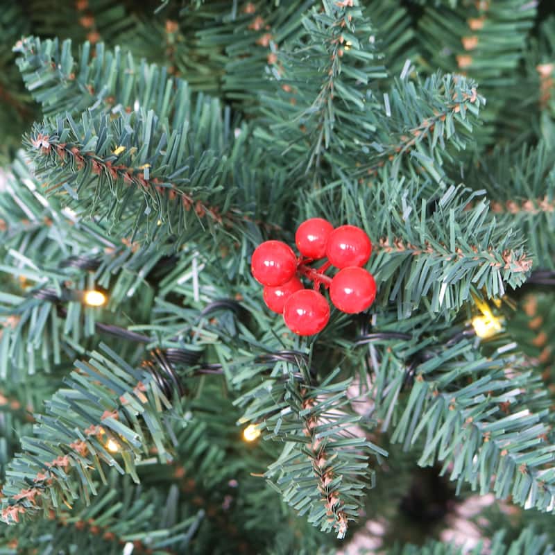 Realistic 7.5ft Prelit Slim Christmas Tree with 300 LED Lights