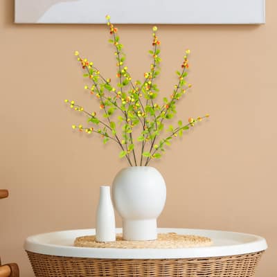 Berry Branch Artificial Sprays - 34" - Green and Brown - Set of 6