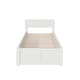 preview thumbnail 7 of 7, Orlando Twin Platform Bed with Footboard & 2 Storage Drawers in White